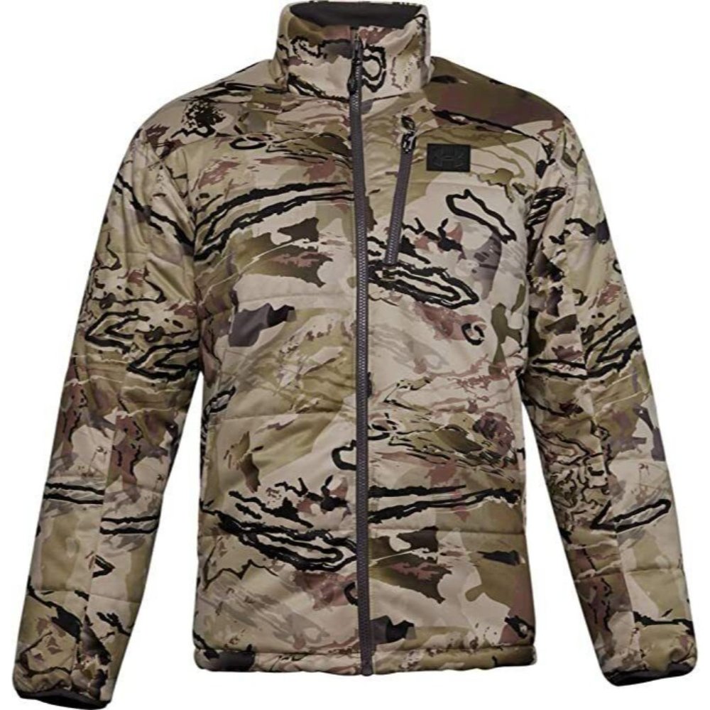 Mens Under‎ Armour Jacket Sz Medium UA Timber Barren Camo Extreme Season Hunting